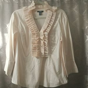Peach Ruffled Shirt